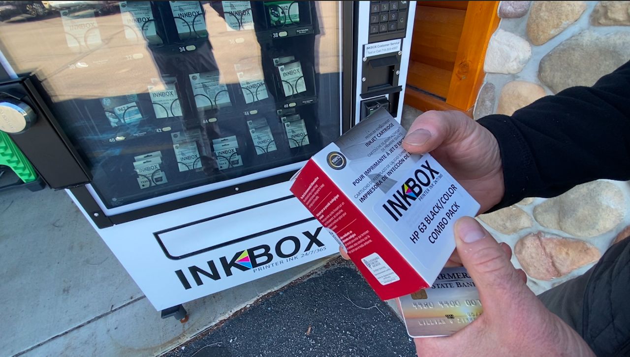 Vending machine bringing printer ink to smaller communities